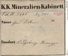 Etiketten zu Silber Gediegen (NHMW-MIN-Aq561)
